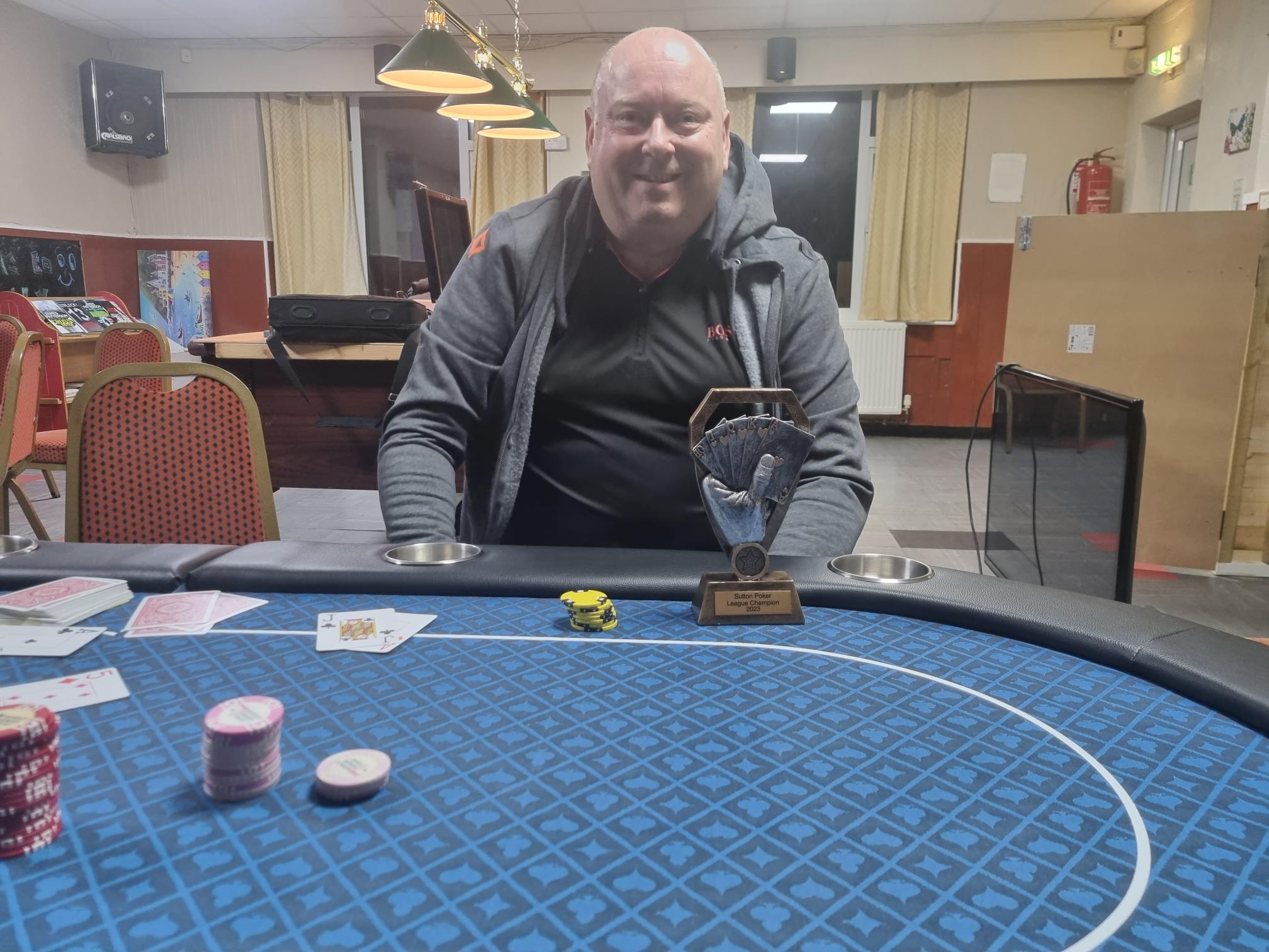 Gary Colclough - Sutton Poker 2023 League Champion